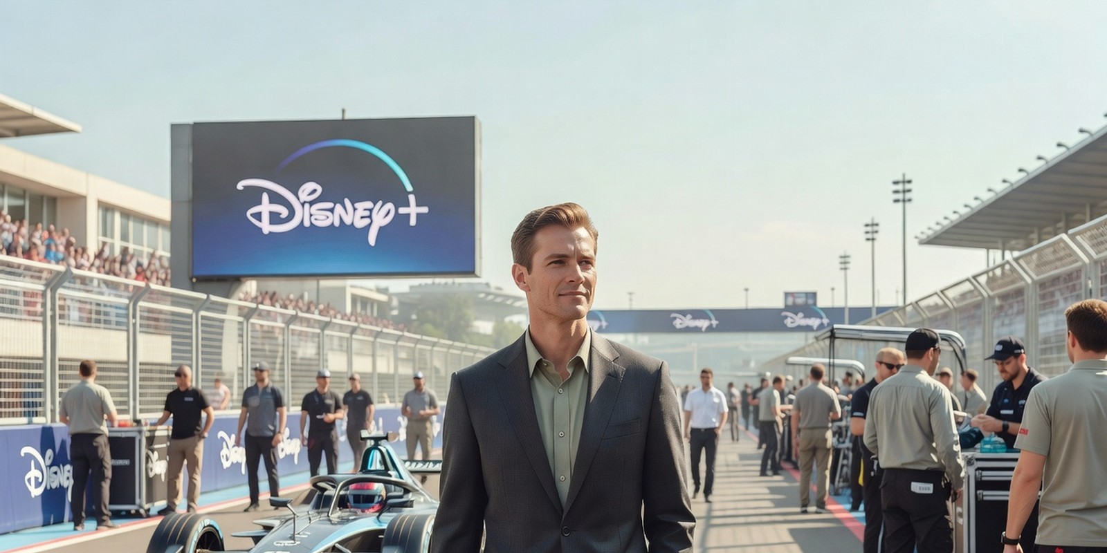 Disney Bought Formula E Streaming for 144 Markets — Sports satirical illustration · MEDIUM tier · Roast Station editorial