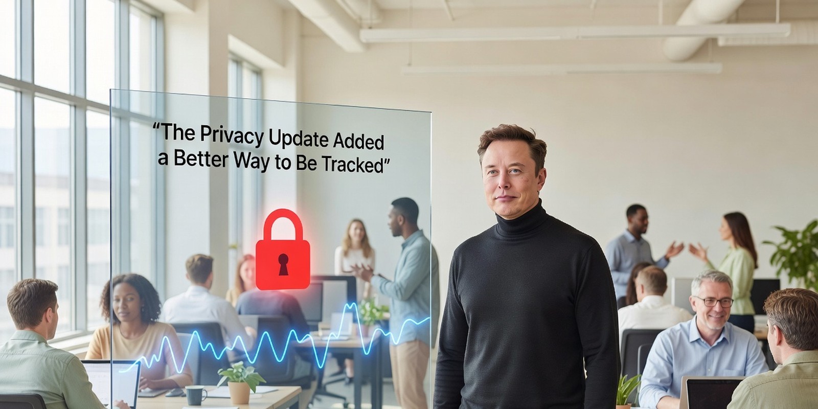 The Privacy Update Added a Better Way to Be Tracked — Tech satirical illustration by Roast Station